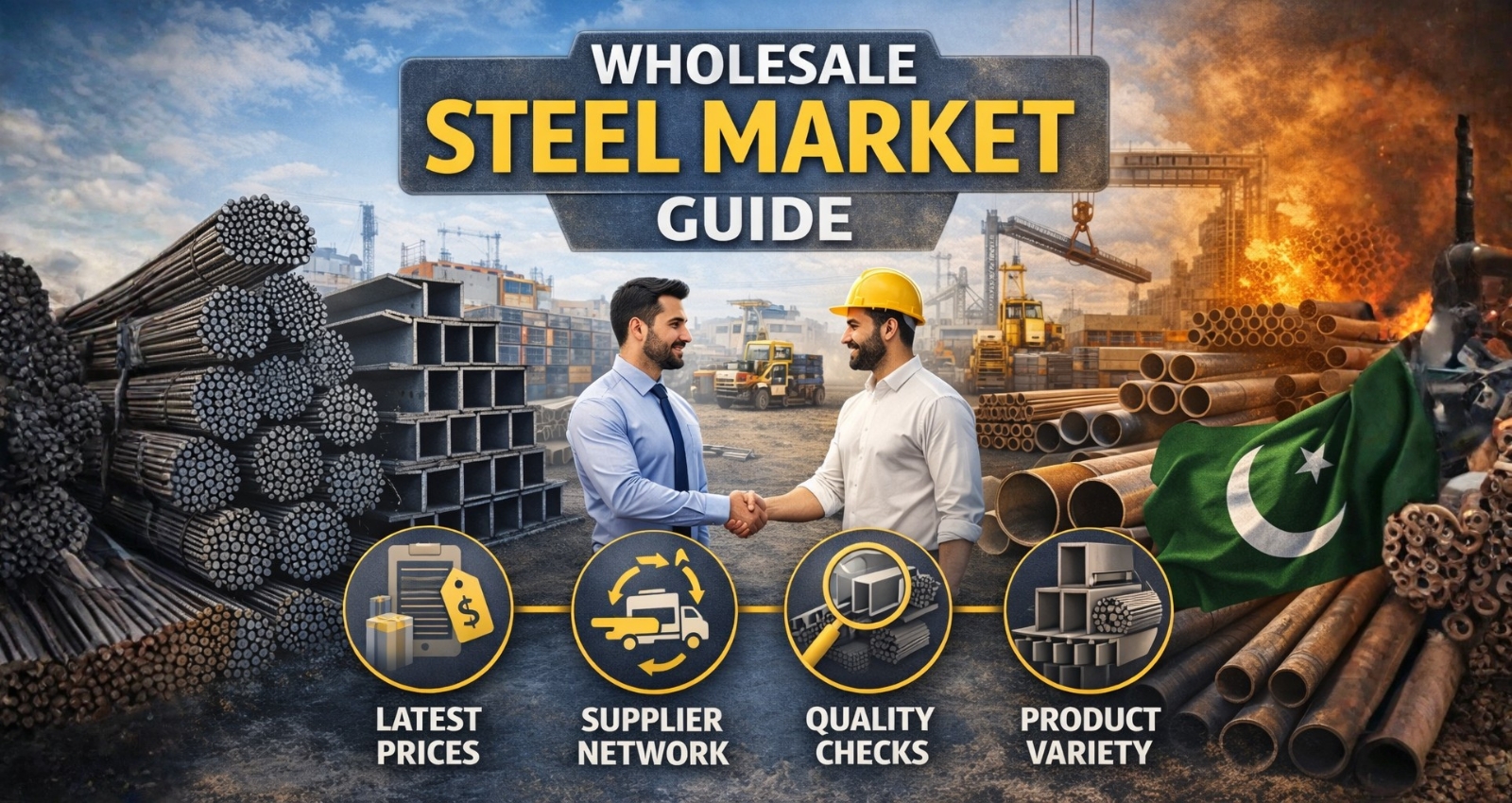 Read more about the article Wholesale Steel Market Guide – Karachi, Lahore, Islamabad