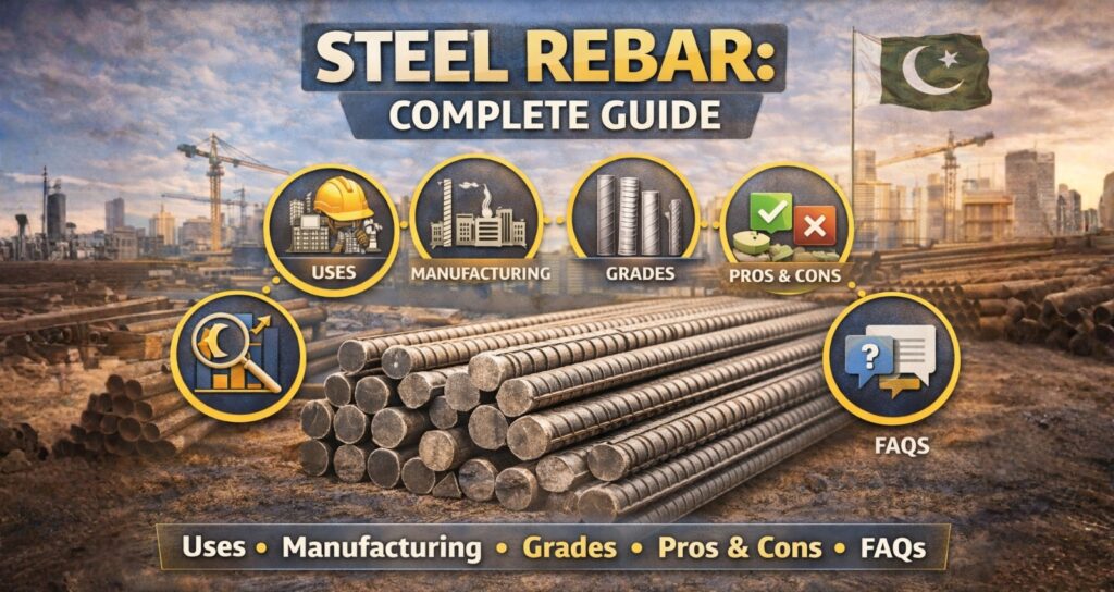 Steel Rebar Complete Guide, Uses, Manufacturing, Grades, Pros & Cons, and FAQs
