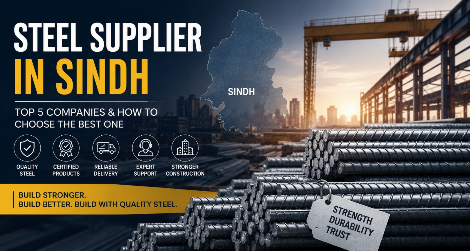 Read more about the article Top Steel Suppliers in Sindh: How to Choose Best Supplier for Your Construction Project